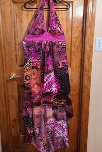 Purple Halter Maxi Dress